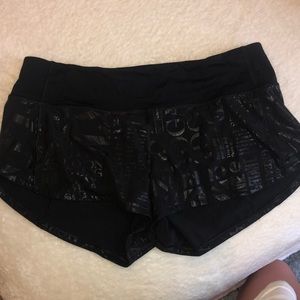 black lulu lemon shorts